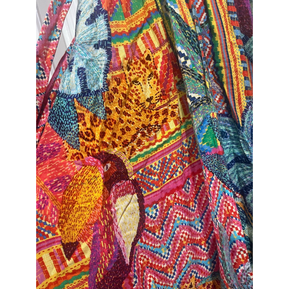FARM Rio Multicolor Patchwork Midi Dress - Picture 8 of 10